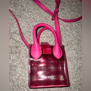 Fun clear/pink purse